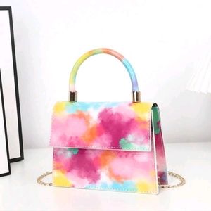 Gorgeous multicolored Watercolor Purse